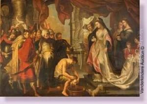Thomyris Faisant Plonger Le Tete De Cyrus Dans Un Vase Rempli De Sang by Theodor Van Thulden