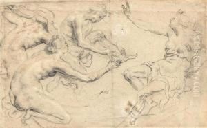 Study Of The Bathing Diana, Surprised By Actaion