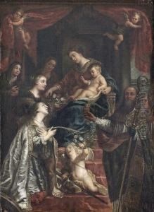 Zugeschrieben
Throhnende Maria Mit Christusknaben Und Heiligen. Zugeschrieben
Throhnende Maria Mit Christusknaben Und Heiligen.