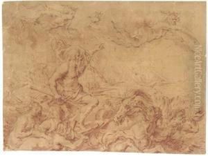 Neptune Commanding The Winds by Theodor Van Thulden