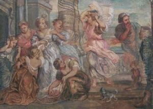 Achill Bei Den Tochtern Des Lykomedes by Theodor Van Thulden