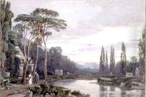 Evening a Cemetery by Francis Oliver Finch