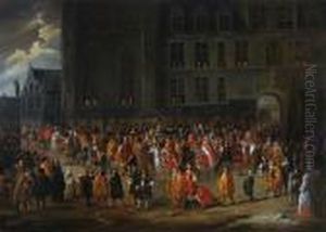 The Parade Of Theknights Of The Golden Fleece Outside The Ducal Palace Inbrussels