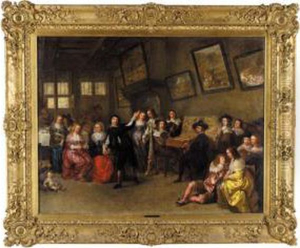 An Elegant Musical Party In An Interior - view 1