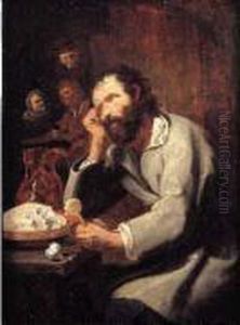 Le Repas A La Taverne by Gillis van Tilborgh