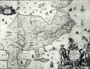 Map of New France dedicated to Colbert by Duchesneau Intendant 2