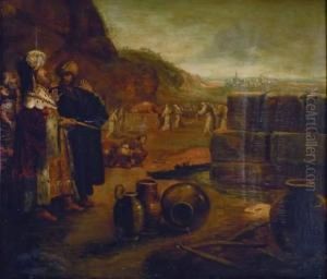 L'adoration Du Veau D'or by Rombout Van Troyen