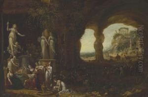 Solomon Sacrificing To The Idols by Rombout Van Troyen