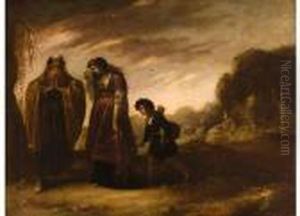 Abraham Mit Hagar Und Ismael by Rombout Van Troyen