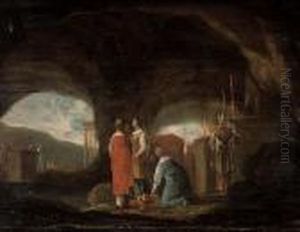 A Grotto With A Pagan Sacrifice