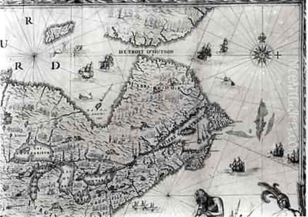 Map of New France dedicated to Colbert by Duchesneau Intendant - view 1