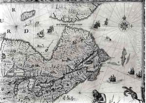 Map of New France dedicated to Colbert by Duchesneau Intendant