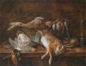 Jagdstillleben Mit Erlegtem Hasen Und Wildgeflugel Jagdstillleben Mit Erlegtem Hasen Und Wildgeflugel