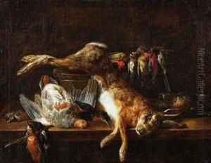 Stillleben Mit Hasen Und Vogeln