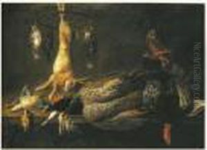 Nature Morte Au Gibier A Poil Et A La Plume, Vers 1640 by Adriaen van Utrecht