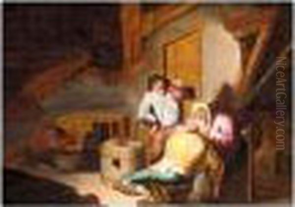 An Interior With A Peasants Drinking - view 1