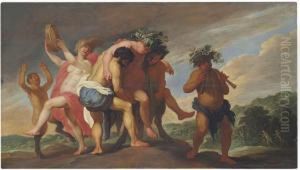 The Triumph Of Bacchus by Moyses or Moses Matheusz. van Uyttenbroeck