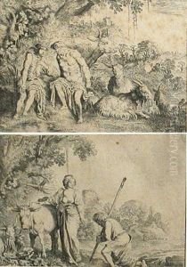Two Plates, From La Fable D'argus
Juno Remettant A Argus La Garde D'io; Mercure Endormant Argus
