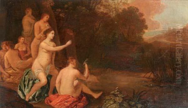 Nymphs Bathing In A Landscape - view 1