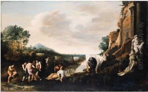 Paysage Romain Avec Des Bergers Dansant Et Des Ruines Paysage Romain Avec Des Bergers Dansant Et Des Ruines