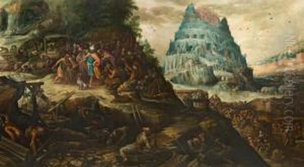 Building The Tower Of Babel. 1608 by Frederik van Valkenborch