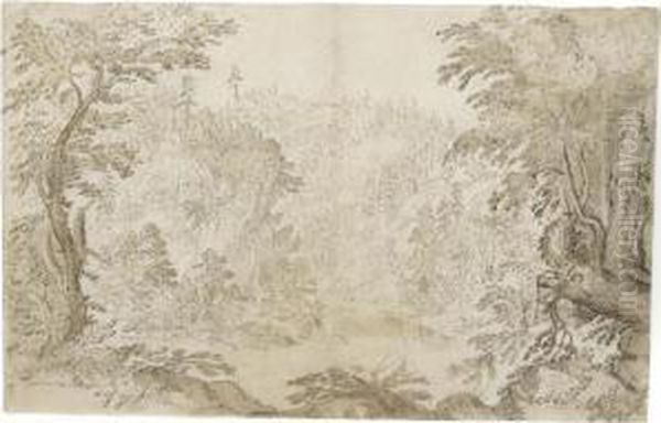 View Of A Bend In A River In A Forested Mountain Valley - view 1