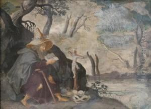 Enchoret In The River Landscape by Lucas van Valckenborch