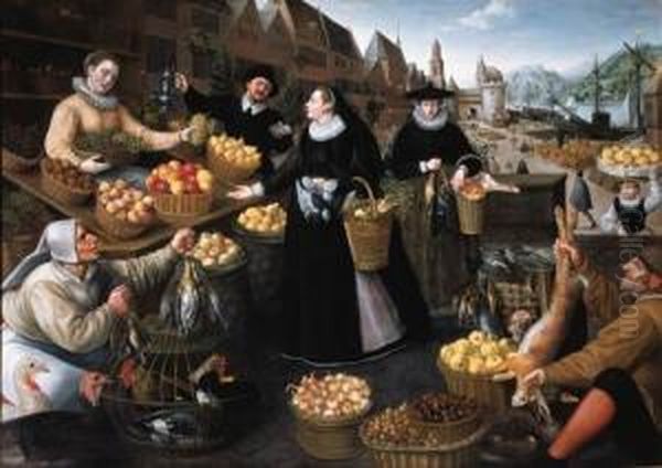 An Allegory Of Autumn: A Fruit
And Vegetable Stall Above The Weinmarkt In Frankfurt Am Main - view 1
