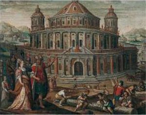 Solomon Showing His Temple To The Queen Of Sheba
