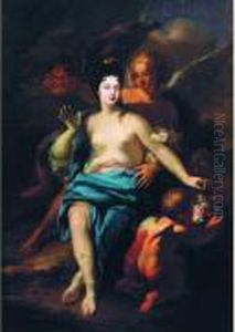Portrait Allegorique De La Duchesse De Bourgogne by Jacob Souppen Van Van Schuppen