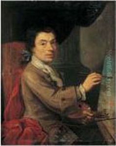 Un Peintre A Son Chevalet by Jacob Souppen Van Van Schuppen