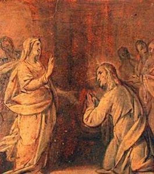 Vaenius ].- Rencontre Entre La Vierge Et Le Christ - view 1