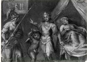 Scene Mythologique Avec Minerve Et Un Putto by Otto van Veen