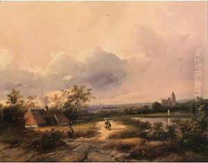 By The River" by Johannes Petrus van Velzen