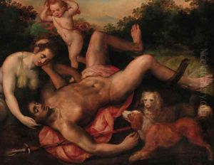 Venus and Adonis by Frans Floris