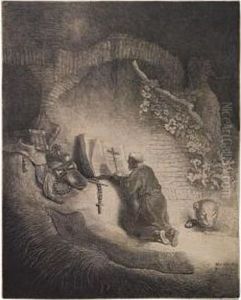 St. Jerome Kneeling In Prayer by Jan Georg van Vliet
