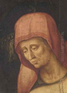 Head of an old lady a fragment by Frans Floris