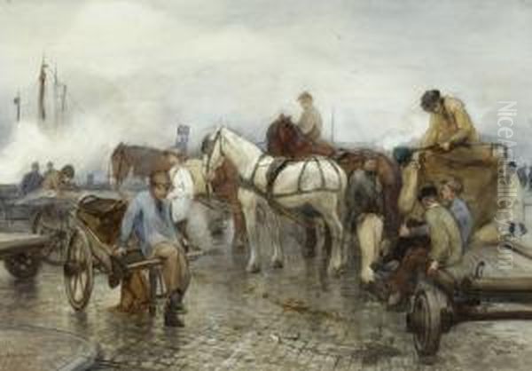 Activity On A Quay - view 1