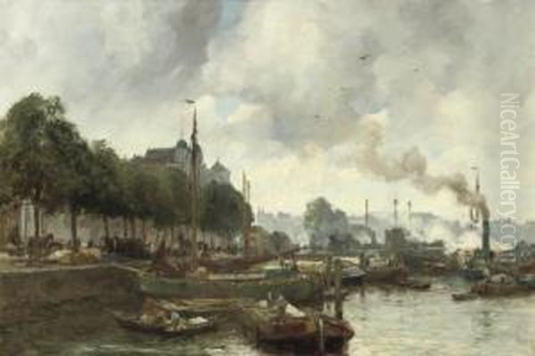 A Busy Day In The Rotterdam Harbour - view 1