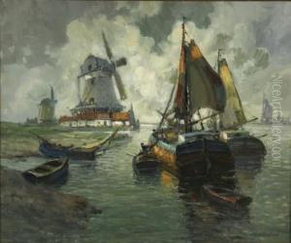 Unloading Boats, Holland - view 1