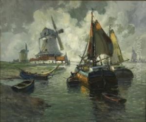 Unloading Boats, Holland