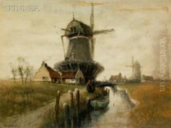 Landscape With Windmills And Figures - view 1