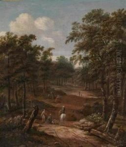 Reisende Aufeiner Waldstrasse by Roelof van Vries