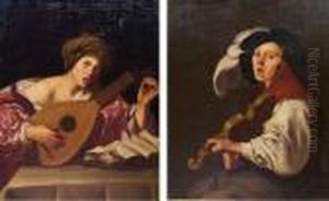 La Joueuse De Luth by Roelof van Vries