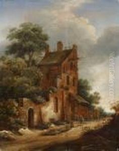 Landschaft Mit Backsteinhaus Landschaft Mit Backsteinhaus