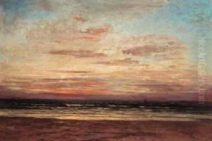 Sunset At Scheveningen by Kees Van Waning