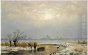 Wood Gatherers On The Ice