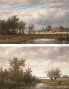 Fishing On A Calm Stretch Of Water; And Harvest Time Fishing On A Calm Stretch Of Water; And Harvest Time