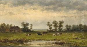 Cows In A Summer Landscape
