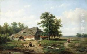 A Country Cottage
Oil On Panel